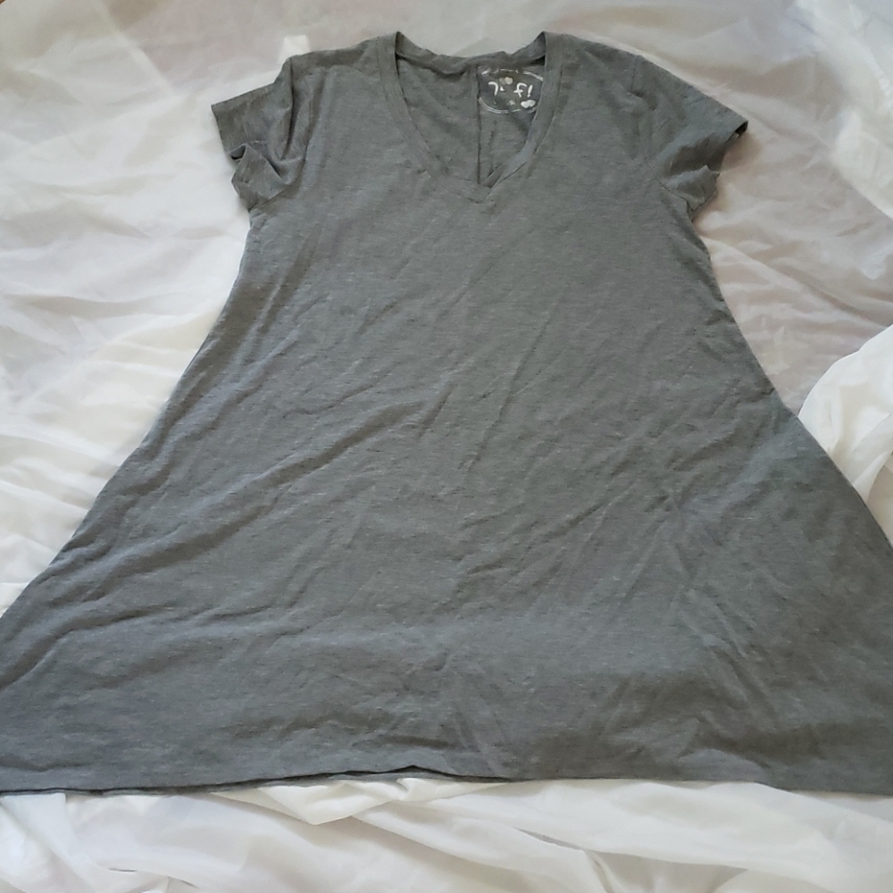 Grey shark bite tunic